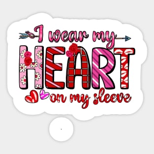 I wear my heart Sticker